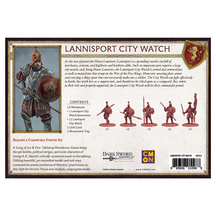 A Song of Ice and Fire : Tabletop Miniatures Game - Lannisport City Watch (Lannisport Enforcers)